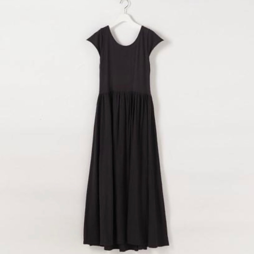 Black Crane Jersey Top Dress